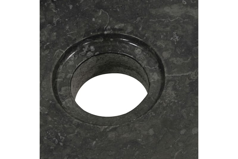 Badrumsunderskåp massiv teak med handfat marmor svart - Svart - Tvättställsskåp & kommod