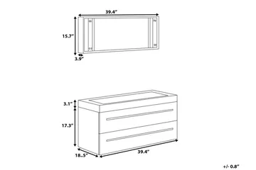 Barcelona Badrumsmöbler 47|100 cm - Beige - Förvaring - Badrumsförvaring - Tvättställsskåp & kommod