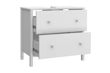 Elsassona Tvättställsskåp 35x64 cm 2 Lådor - Vit - Förvaring - Badrumsförvaring - Tvättställsskåp & kommod