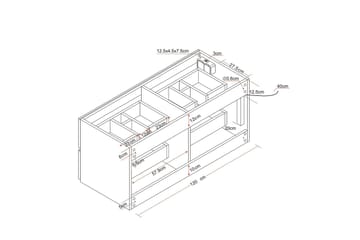Eufori Tv ättställsskåp Bathlife 120 cm - Förvaring - Badrumsförvaring - Tvättställsskåp & kommod