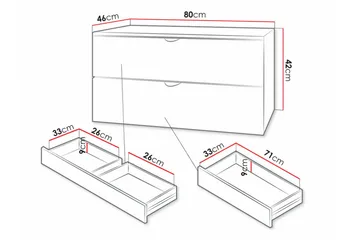 Glenndale Tvättställsskåp - Vit - Förvaring - Badrumsförvaring - Tvättställsskåp & kommod