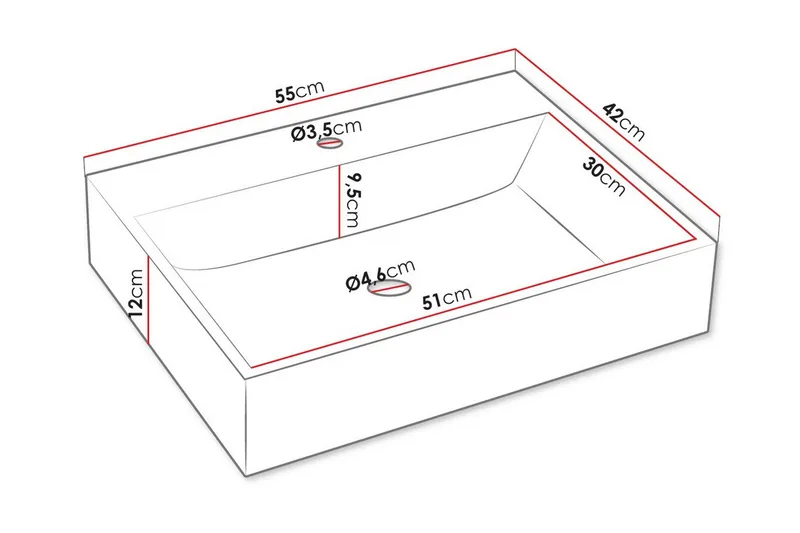 Glenndale Tvättställsskåp - Vit - Förvaring - Badrumsförvaring - Tvättställsskåp & kommod