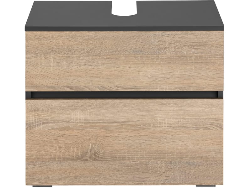 Hudnall Tvättställsskåp 60x35 cm - Antracit/Natur - Förvaring - Badrumsförvaring - Tvättställsskåp & kommod