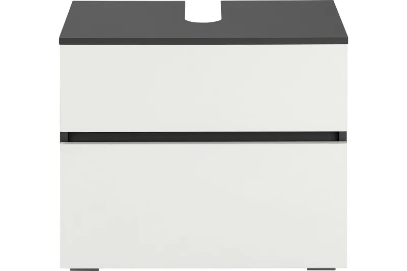 Hudnall Tvättställsskåp 60x35 cm - Antracit/Natur - Förvaring - Badrumsförvaring - Tvättställsskåp & kommod