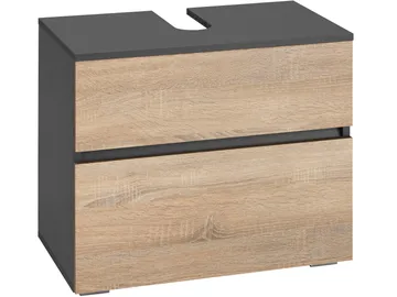 Hudnall Tvättställsskåp 60x35 cm - Antracit/Natur - Förvaring - Badrumsförvaring - Tvättställsskåp & kommod