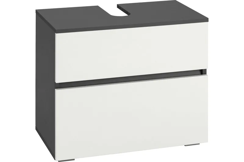 Hudnall Tvättställsskåp 60x35 cm, Antracit/Natur