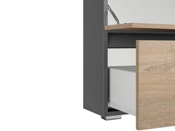 Hudnall Tvättställsskåp 60x35 cm - Antracit/Natur - Förvaring - Badrumsförvaring - Tvättställsskåp & kommod