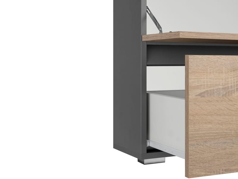 Hudnall Tvättställsskåp 60x35 cm - Antracit/Natur - Förvaring - Badrumsförvaring - Tvättställsskåp & kommod