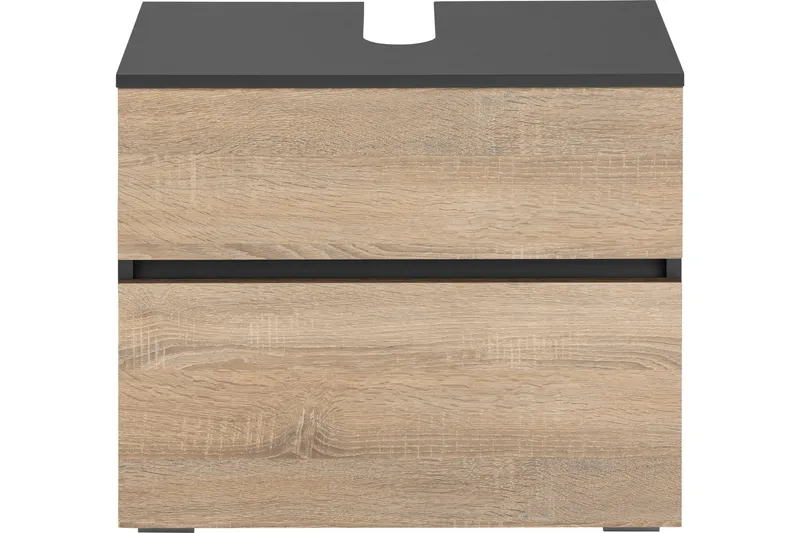 Hudnall Tvättställsskåp 60x35 cm - Antracit/Vit - Förvaring - Badrumsförvaring - Tvättställsskåp & kommod