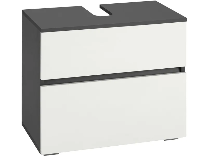 Hudnall Tvättställsskåp 60x35 cm, Antracit/Vit