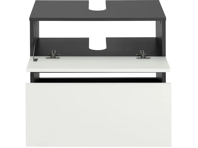 Hudnall Tvättställsskåp 60x35 cm - Antracit/Vit - Förvaring - Badrumsförvaring - Tvättställsskåp & kommod