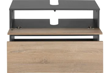 Hudnall Tvättställsskåp 80x35 cm - Antracit/Vit - Förvaring - Badrumsförvaring - Tvättställsskåp & kommod