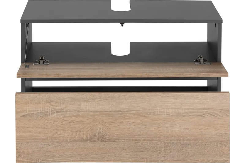 Hudnall Tvättställsskåp 80x35 cm - Antracit/Vit - Förvaring - Badrumsförvaring - Tvättställsskåp & kommod