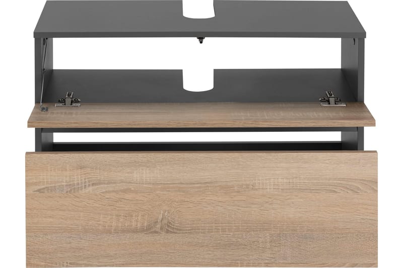 Hudnall Tvättställsskåp 80x35 cm - Antracit/Vit - Förvaring - Badrumsförvaring - Tvättställsskåp & kommod