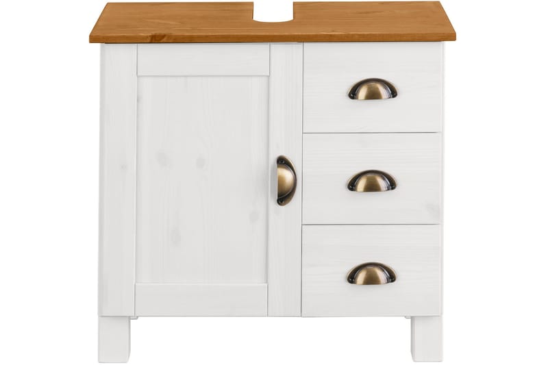 Moglielle Tvättställsskåp - Vit/Brun - Förvaring - Badrumsförvaring - Tvättställsskåp & kommod