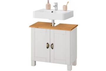 Moglielle Tvättställsskåp - Vit/Brun - Förvaring - Badrumsförvaring - Tvättställsskåp & kommod