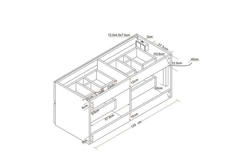 Tvättställsskåp Bathlife Glädje 1200 - Bathlife - Tvättställsskåp & kommod