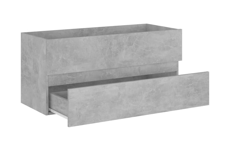 Tvättställsskåp betonggrå 100x38,5x45 cm spånskiva - Grå - Tvättställsskåp & kommod