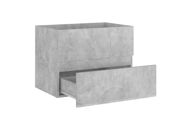 Tvättställsskåp betonggrå 60x38,5x45 cm spånskiva - Grå - Tvättställsskåp & kommod