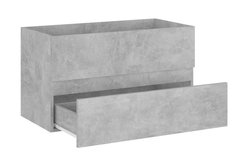 Tvättställsskåp betonggrå 80x38,5x45 cm spånskiva - Grå - Tvättställsskåp & kommod