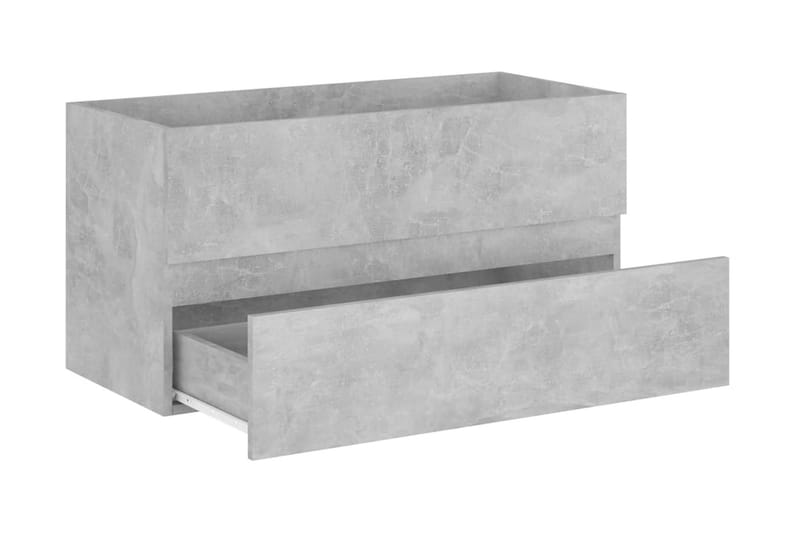 Tvättställsskåp betonggrå 90x38,5x45 cm spånskiva - Grå - Tvättst�ällsskåp & kommod