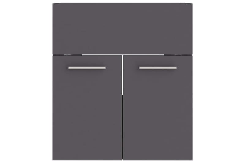 Tvättställsskåp grå 41x38,5x46 cm spånskiva - Grå - Tvättställsskåp & kommod