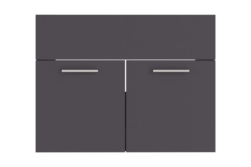 Tvättställsskåp grå 60x38,5x46 cm spånskiva - Grå - Tvättställsskåp & kommod