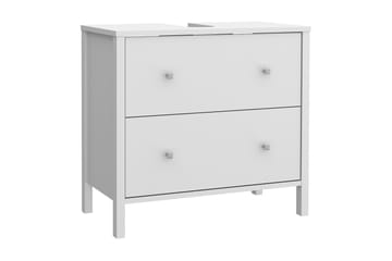 Tvättställsskåp Samkov 35x64 cm 2 Lådor - Vit - Förvaring - Badrumsförvaring - Tvättställsskåp & kommod