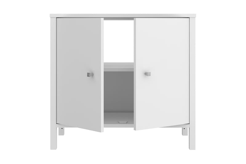 Tvättställsskåp Samkov 35x64 cm 2 Skåp - Vit - Förvaring - Badrumsförvaring - Tvättställsskåp & kommod