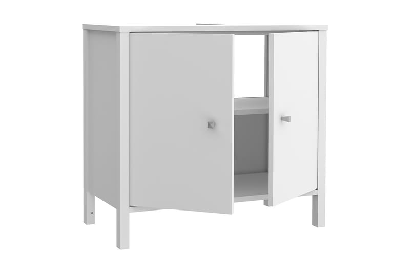 Tvättställsskåp Samkov 35x64 cm 2 Skåp - Vit - Förvaring - Badrumsförvaring - Tvättställsskåp & kommod