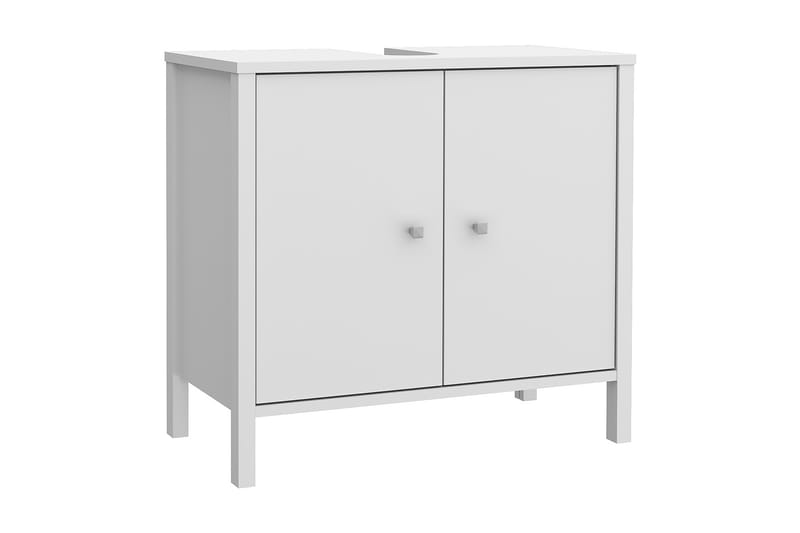 Tvättställsskåp Samkov 35x64 cm 2 Skåp - Vit - Förvaring - Badrumsförvaring - Tvättställsskåp & kommod