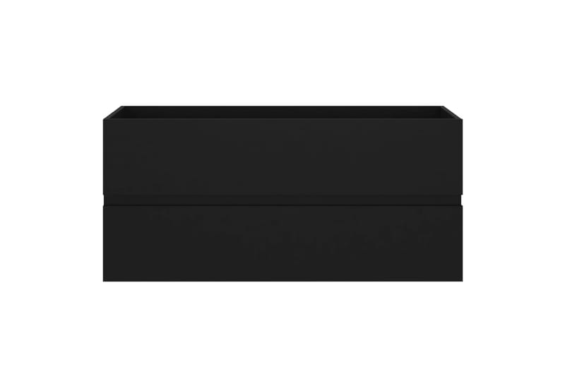 Tvättställsskåp svart 100x38,5x45 cm spånskiva - Svart - Tvättställsskåp & kommod