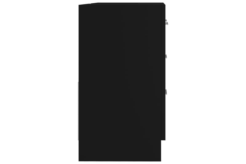 Tvättställsskåp svart 63x30x54 cm spånskiva - Svart - Tvättställsskåp & kommod