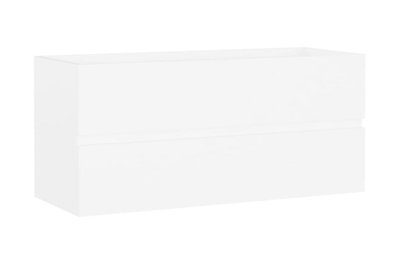 Tvättställsskåp vit 100x38,5x45 cm spånskiva - Vit - Tvättställsskåp & kommod