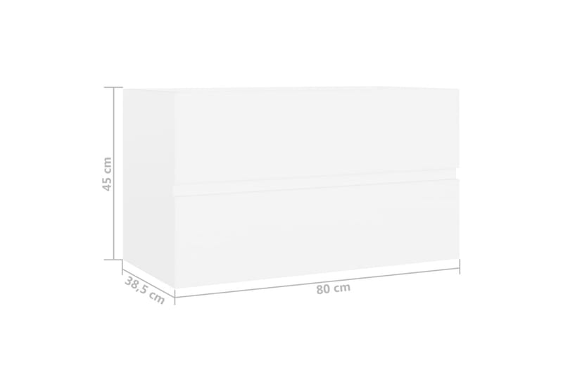 Tvättställsskåp vit 80x38,5x45 cm spånskiva - Vit - Tvättställsskåp & kommod