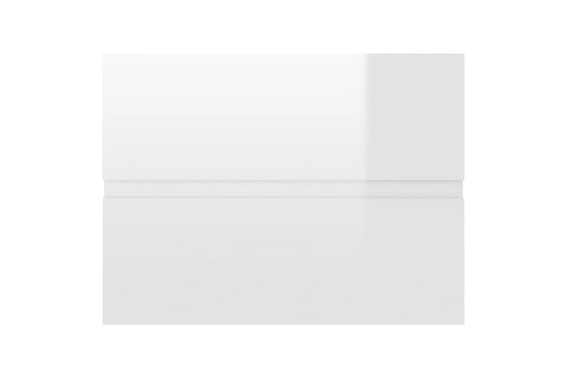 Tvättställsskåp vit högglans 60x38,5x45 cm spånskiva - Vit - Tvättställsskåp & kommod