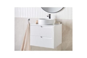 Tvättställsskåp Quintela Vit, 60x52x48 cm - Vit, 60x52x48 cm - Förvaring - Badrumsförvaring - Väggskåp & högskåp