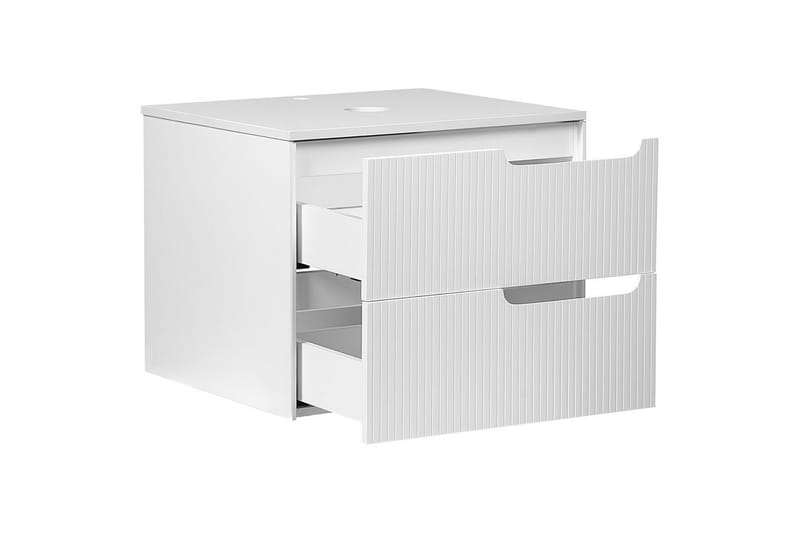 Tvättställsskåp Quintela Vit, 60x52x48 cm - Vit, 60x52x48 cm - Förvaring - Badrumsförvaring - Väggskåp & högskåp