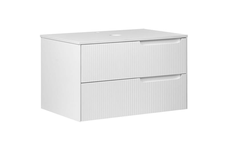 Tvättställsskåp Quintela Vit, 80x52x48 cm - Vit, 80x52x48 cm - Förvaring - Badrumsförvaring - Väggskåp & högskåp