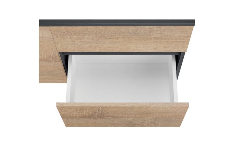 Tvättställsskåp Wisla 80x45x53 cm, Antracit/Ek - 80x45x53 cm, Antracit/Ek - Förvaring - Badrumsförvaring - Tvättställsskåp & kommod