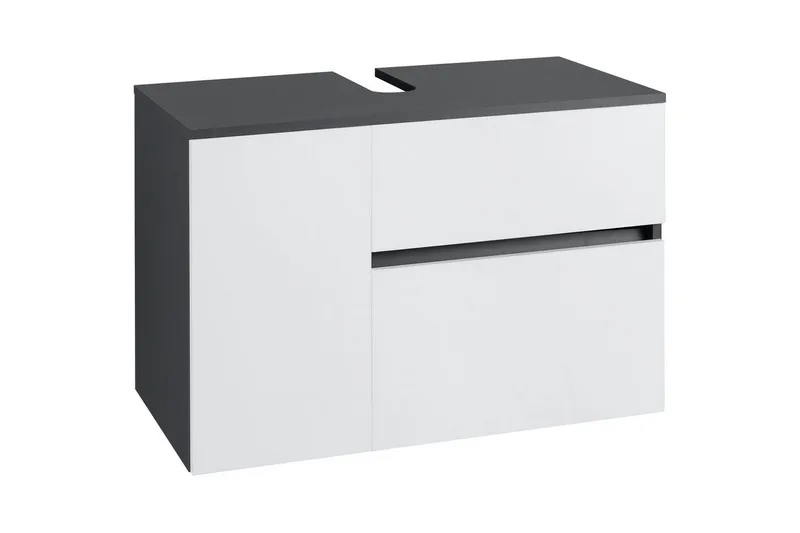 Tvättställsskåp Wisla 80x45x53 cm, Antracit/Vit, 80x45x53 cm, Antracit/Vit