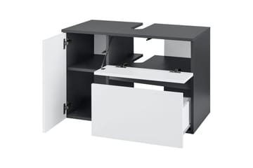 Tvättställsskåp Wisla 80x45x53 cm, Antracit/Vit - 80x45x53 cm, Antracit/Vit - Förvaring - Badrumsförvaring - Badrumsskåp