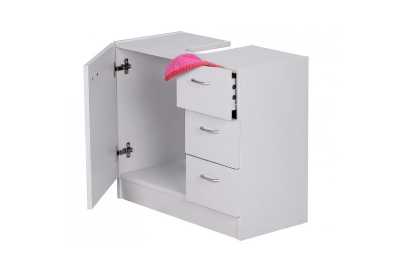 Tvättställsskåp Wohnling Folierad spånskiva 1 dörr 3 lådor modern - Förvaring - Badrumsförvaring - Väggskåp & högskåp