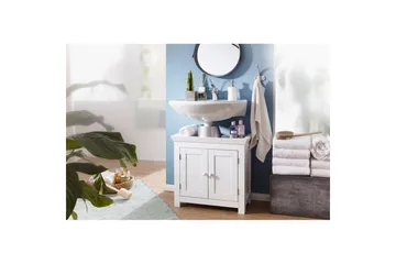 Tvättställsskåp Wohnling King Lackad MDF 2 Dörrar Modern - Förvaring - Badrumsförvaring - Väggskåp & högskåp
