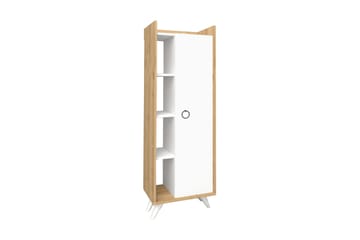 Badrumsskåp 32x155 cm - Natur/Vit - Förvaring - Badrumsförvaring - Väggskåp & högskåp