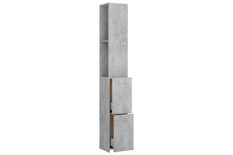 Badrumsskåp betonggrå 25x25x170 cm spånskiva - Grå - Väggskåp & högskåp - Badrumsskåp