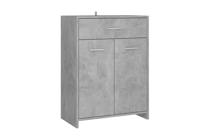 Badrumsskåp betonggrå 60x33x80 cm spånskiva - Väggskåp & högskåp - Badrumsskåp