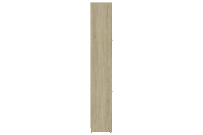 Badrumsskåp sonoma-ek 30x30x183,5 cm spånskiva - Brun - Väggskåp & högskåp - Badrumsskåp