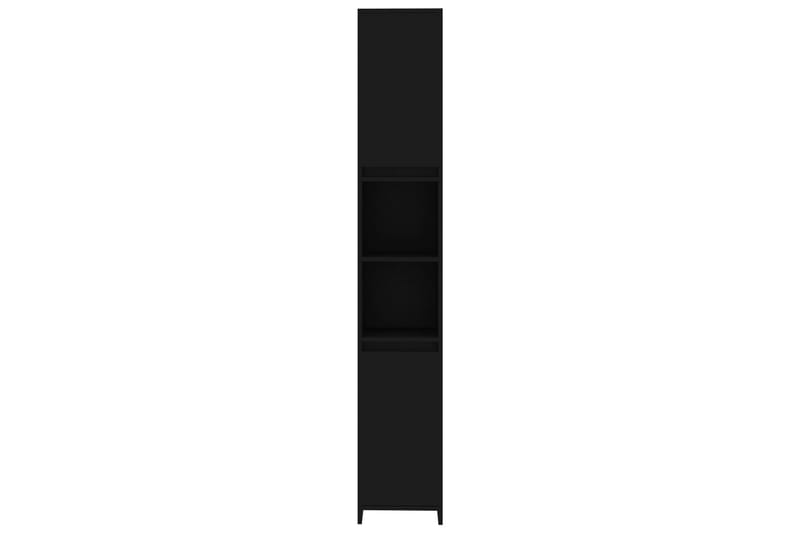 Badrumsskåp svart 30x30x183,5 cm spånskiva - Svart - Väggskåp & högskåp - Badrumsskåp