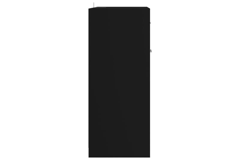 Badrumsskåp svart 60x33x80 cm spånskiva - Svart - Väggskåp & högskåp - Badrumsskåp
